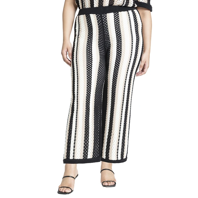 Eloquii Women's Plus Crochet Pull On Pant