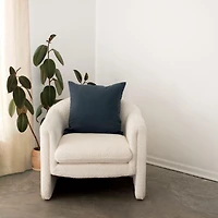 20" x French Linen Pillow with Removable Sham