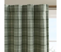 Anaheim Plaid Curtain 1 Panel for bedroom, Rob Pocket/Back Tab fit up to 1.25 inches rod Single Living Room, Width 50 length 95 inch