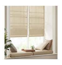 Madison Park Printed Faux Silk Light Filtering Roman Shade, Room Darkening Single Panel for Bedroom, Lightweight Window Roman Shades For Living Room,