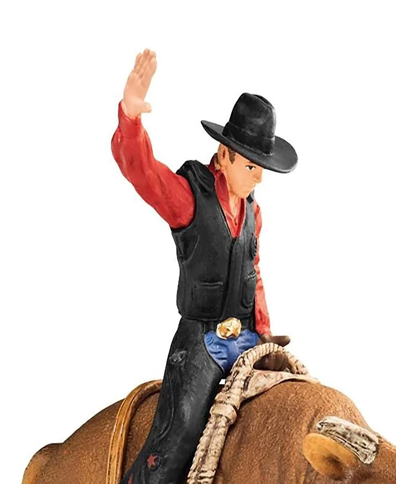 Schleich Farm World Cowboy With Bull Figure Playset