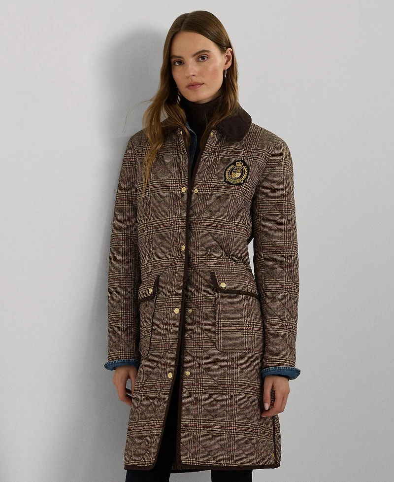 Lauren Ralph Lauren Women's Collared Quilted Coat