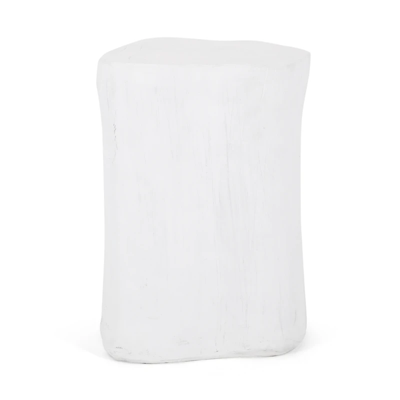 Streamdale Lightweight Concrete Side Table with Charming Tree Stump Design