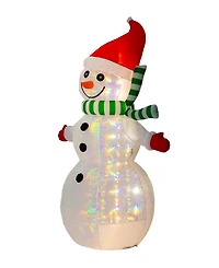 Glitzhome 8FT Lighted Inflatable Icy Snowman Decor