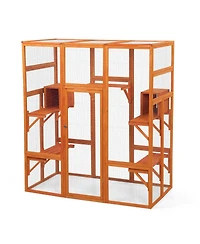 Streamdale Spacious Cat Enclosure with Multiple Perches and Condos
