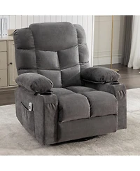 Streamdale Oversized Rocking Recliner with Massage, Heat & Usb