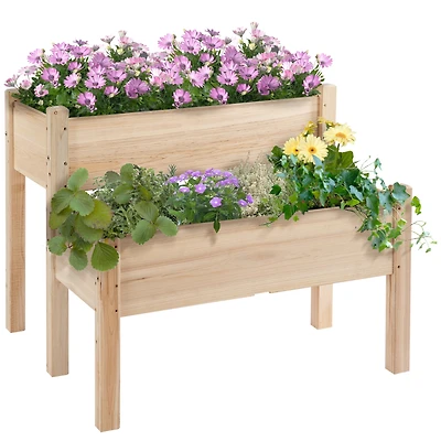 Spacious Double-Decker Garden Bed Maximize Space, Enhance Growth
