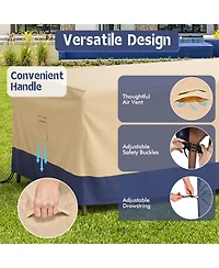 Slickblue Patio Furniture Cover with Padded Handle and Click-Close Straps