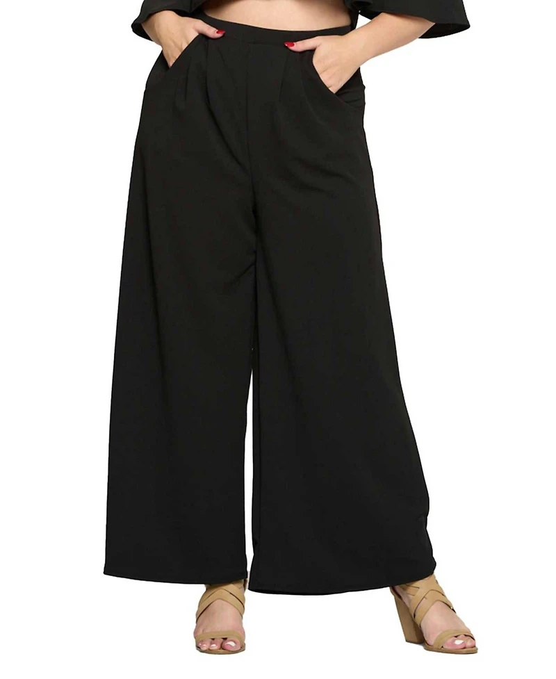 L I V D Plus Rachel Wide Leg Pocket Pants