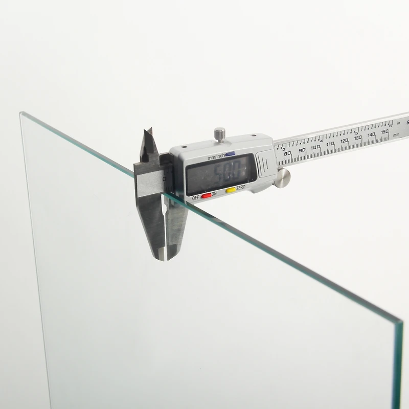 Simplie Fun White Glass Display Cabinet with Double Doors & 5 Shelves