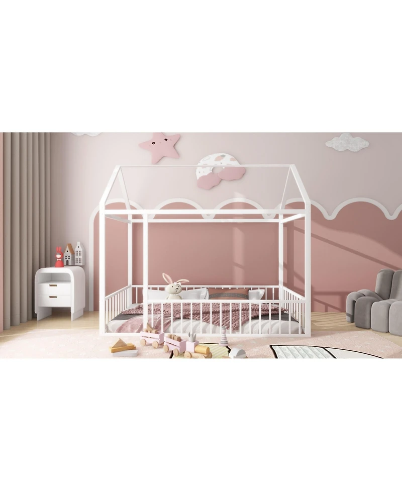 Streamdale Twin Metal Bed with Fence