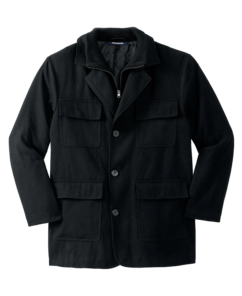 KingSize Big & Tall Multi-Pocket Wool Inset Jacket