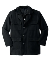 KingSize Big & Tall Multi-Pocket Wool Inset Jacket