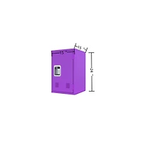 Simplie Fun Compact Purple Steel Storage Cabinet: Detachable, Ample Storage Space, Easy Assembly