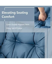 Modern Accent Chair with Folding Footrest and Side Pocket for Living Room