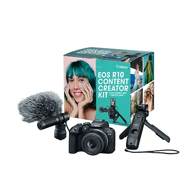 Canon Eos R10 Mirrorless Camera with 18-45mm Lens Content Creator Kit