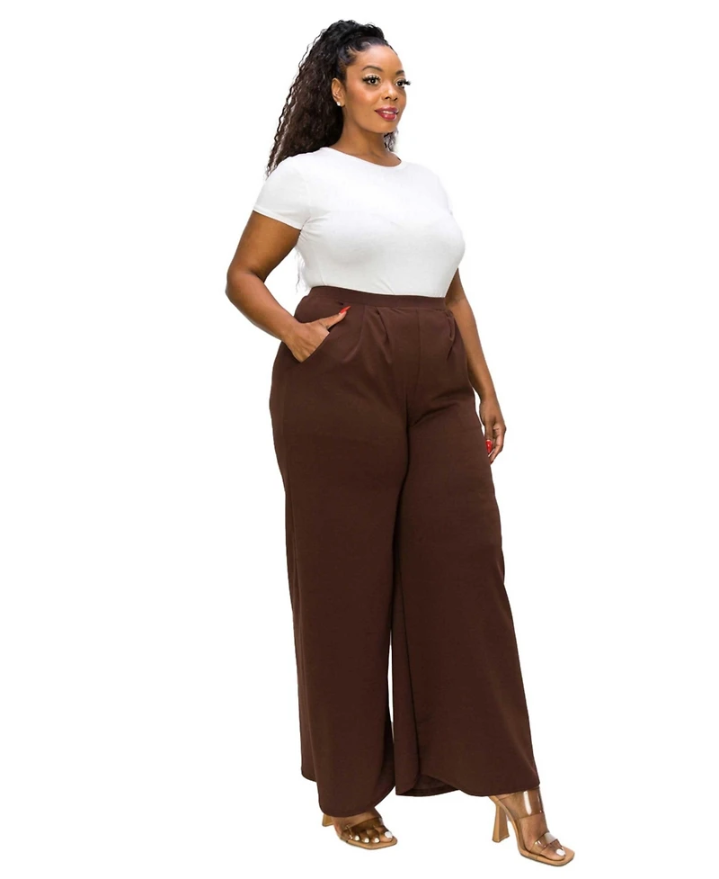 L I V D Plus Rachel Wide Leg Pocket Pants