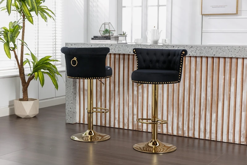 Streamdale Adjustable Swivel Bar Stools Set for Kitchen