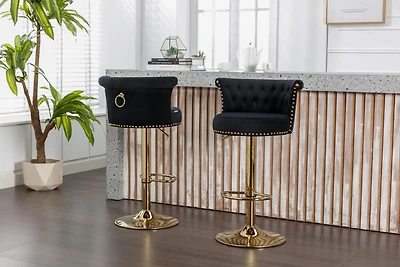 Streamdale Adjustable Swivel Bar Stools Set for Kitchen