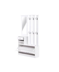 Streamdale Combination Model Gate Cabinet with Shoe cabinet+Hang shelf+ Mirror