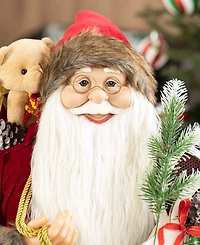 Glitzhome 35 H Oversized Christmas Traditional Santa Figurine