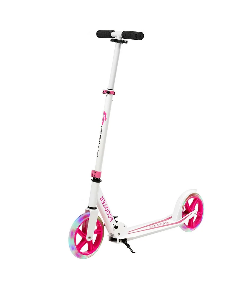 Folding Sports Kick Scooter w/Led Wheels for Kids Teens
