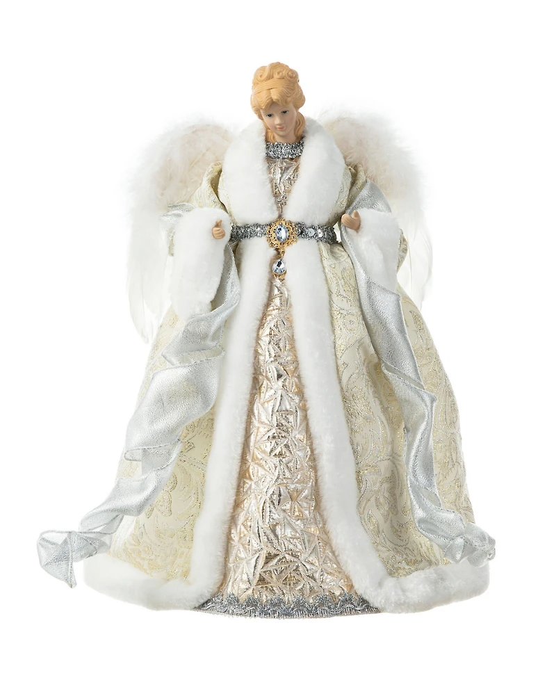 Glitzhome 16 H Polyvinyl chloride Christmas Elegant Angel Tree Top