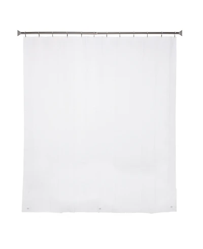 Kenney Medium Weight Peva Shower Curtain Liner and Beaded Roller Ring Set