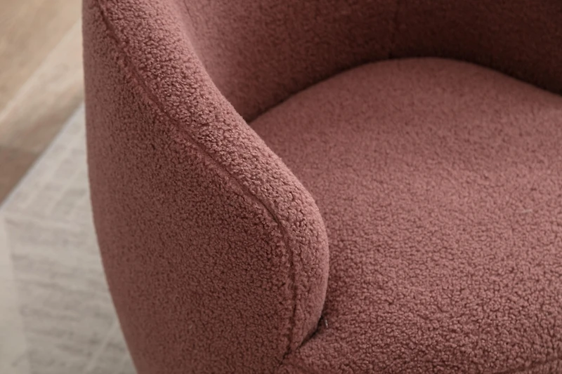 Streamdale Swivel Accent Barrel Chair with Metal Ring