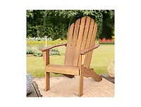 Slickblue Acacia Wood Outdoor Adirondack Chair with Ergonomic Design