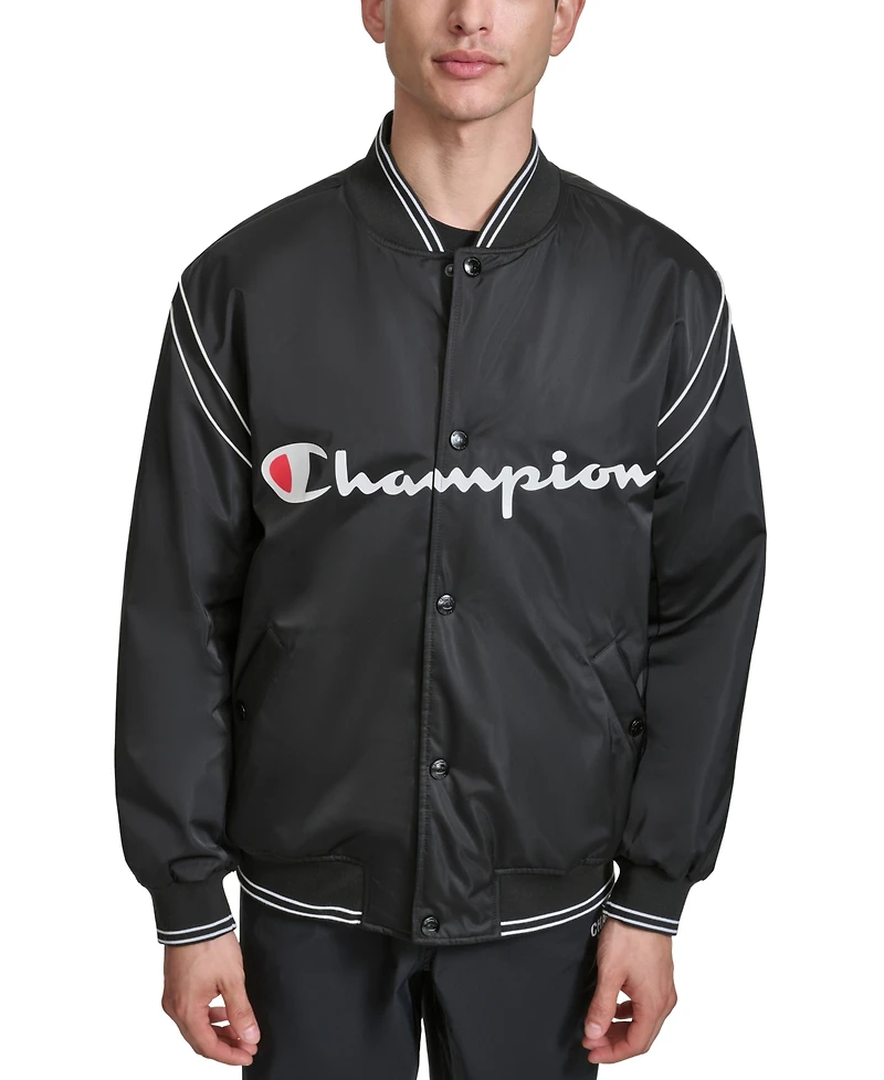 Champion Men's Varsity Logo Bomber Jacket