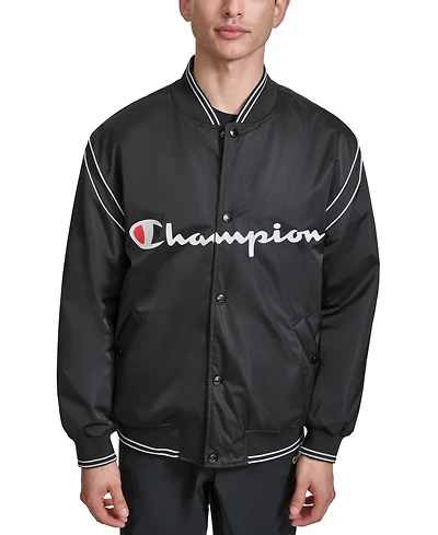 Champion Men's Varsity Logo Bomber Jacket
