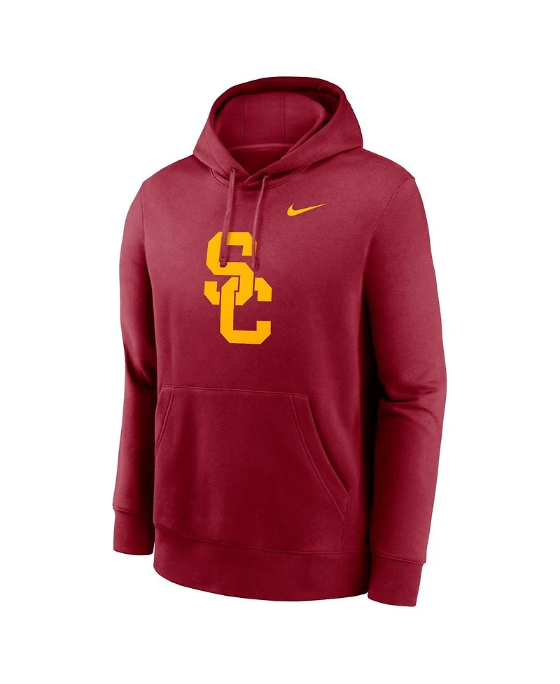 Nike Men's Crimson Usc Trojans Primetime Evergreen Club Fleece Pullover Hoodie