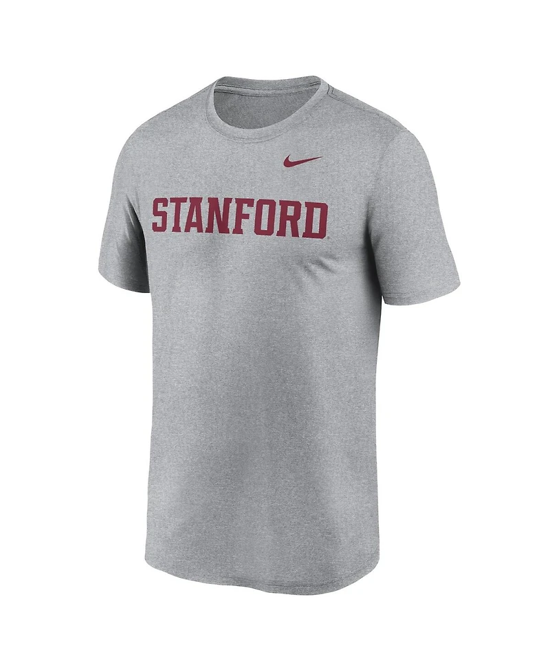 Nike Men's Heather Gray Stanford Cardinal Primetime Legend Wordmark T-Shirt