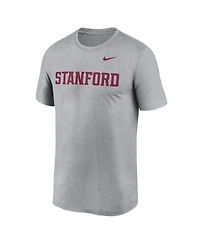 Nike Men's Heather Gray Stanford Cardinal Primetime Legend Wordmark T-Shirt