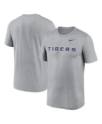 Nike Men's Heather Gray Lsu Tigers Primetime Legend Wordmark T-Shirt
