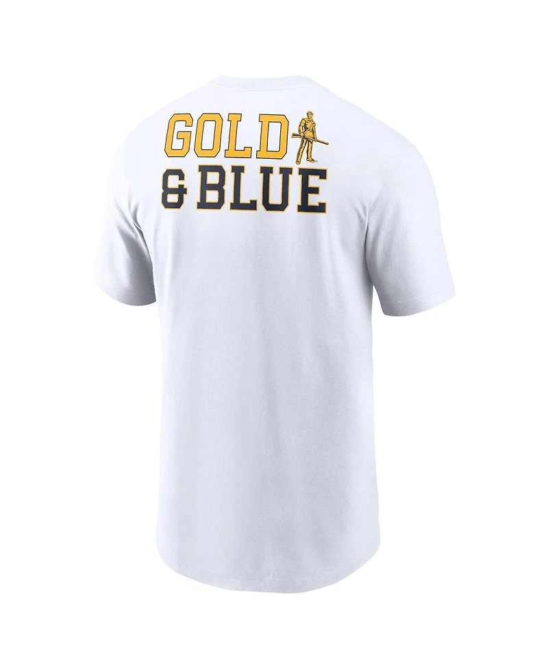 Nike Men's White West Virginia Mountaineers Blitz 2-Hit T-Shirt