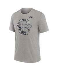 Nike Men's Heather Gray Penn State Nittany Lions Blitz Evergreen Legacy Primary Tri-Blend T-Shirt