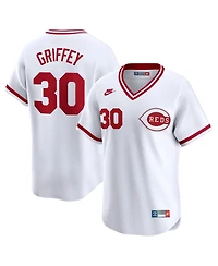 Nike Men's Ken Griffey White Cincinnati Reds Throwback Cooperstown Limited Jersey
