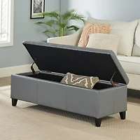 Glouster Storage Ottoman - Contemporary Upholstered Footrest with Hidden Storage