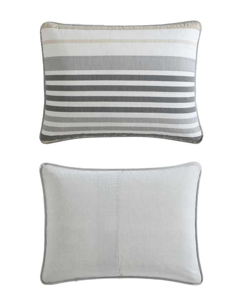 Nautica Dover Stripe Reversible 2 Piece Quilt Set, Twin