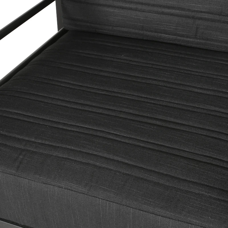 Streamdale Furniture Slat Design Aluminum Club Chair Set with Water-Resistant Cushions