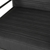 Streamdale Furniture Slat Design Aluminum Club Chair Set with Water-Resistant Cushions