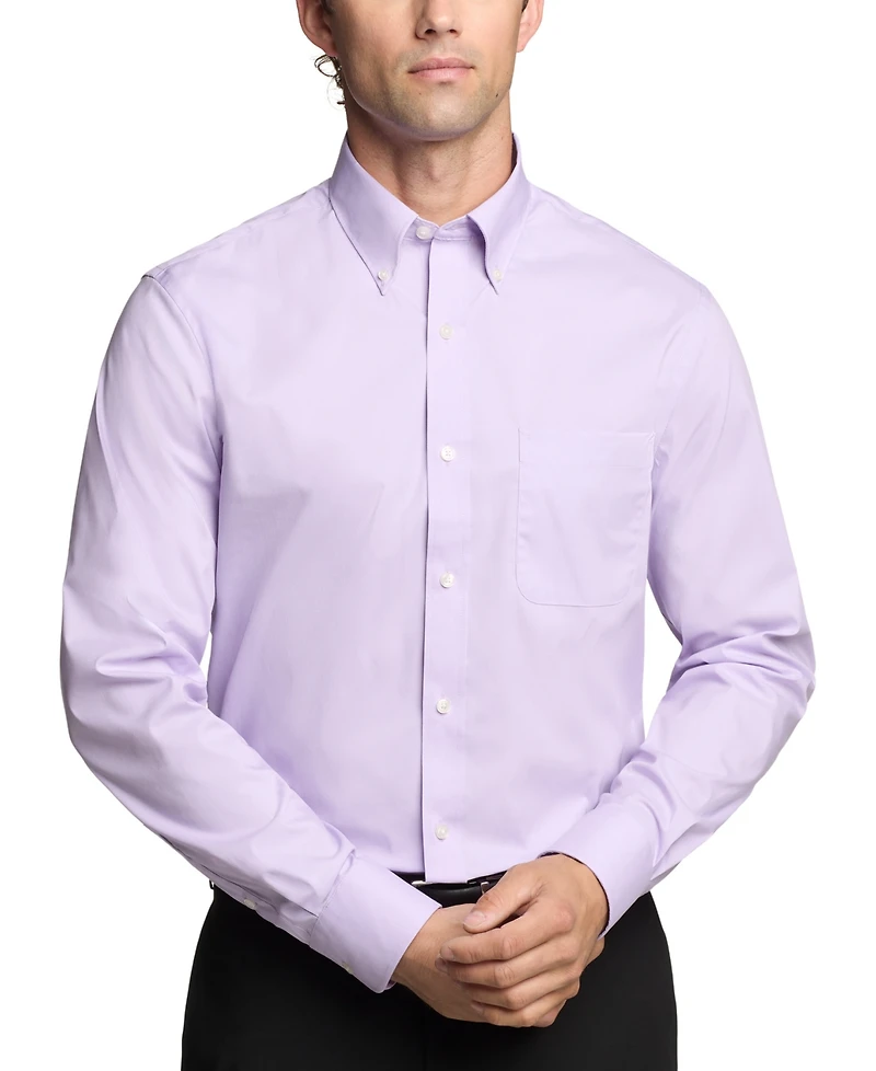 Tommy Hilfiger Men's Regular Fit Wrinkle Resistant Stretch Dress Shirt