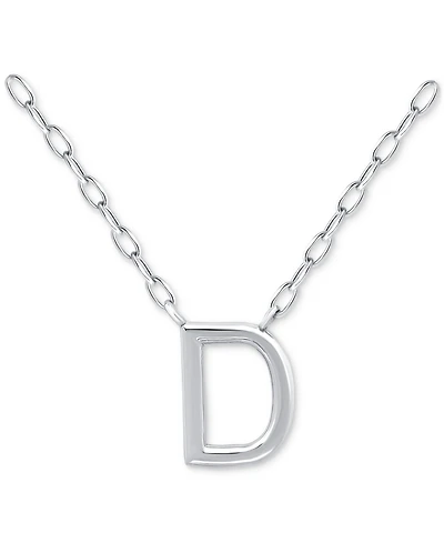 Giani Bernini Initial D Pendant Necklace in Sterling Silver, 16" + 2" extender, Created for Macy's