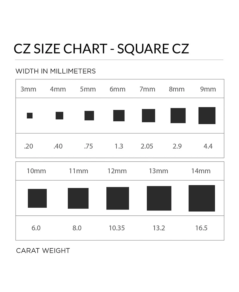 Bling Jewelry Black Square Solitaire Cz Stud Earrings Secure Screw back Black Plated .925 Sterling Silver