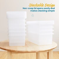 ECR4Kids Cubby Storage Bin with Lid, Blue, 10-Piece