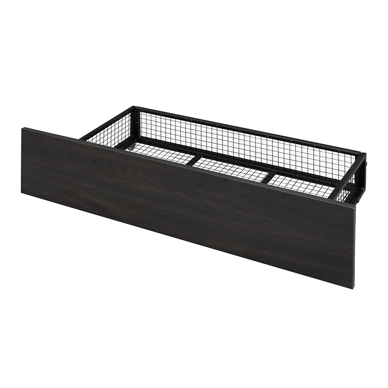 Streamdale Full Xl Over Queen Metal Bunk Bed with 2 Drawers, Black