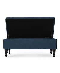 Streamdale Versatile Tufted Suede Ottoman with Storage and Stylish Legs