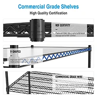 Streamdale Heavy Duty Adjustable Storage Rack - 7500lbs - 82"x60"x24" - Black